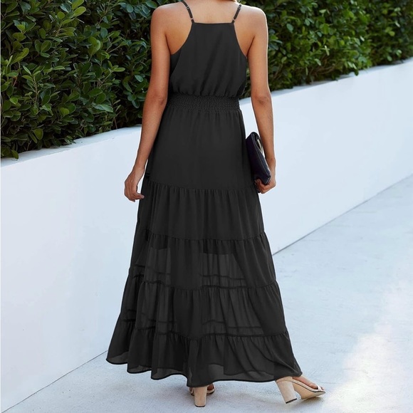 Prettygarden ruffle spaghetti strap maxi NWT - Picture 2 of 9